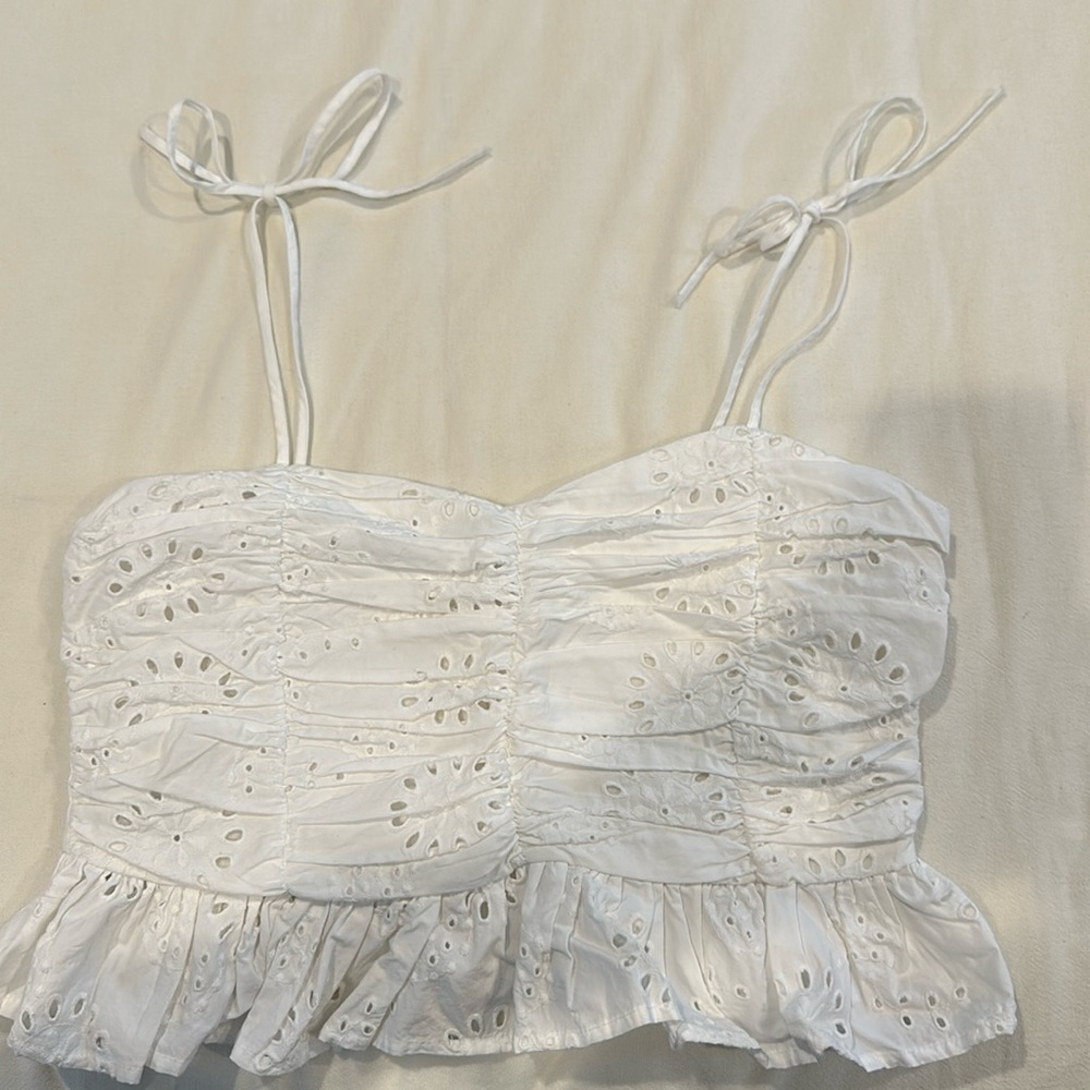 ZARA Eyelet Top